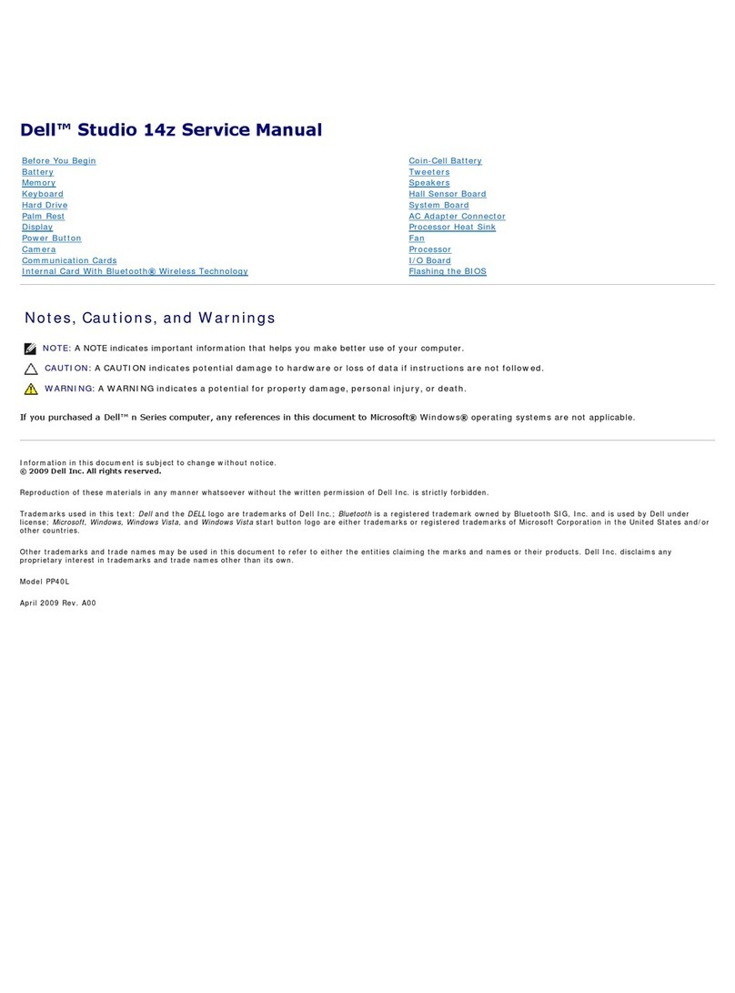 Dell Inspiron Inspiron 14z Service manual