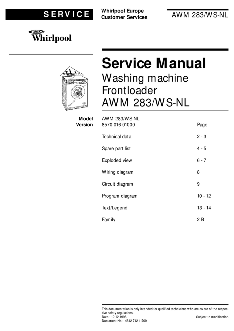 Whirlpool AWM 283 Service manual