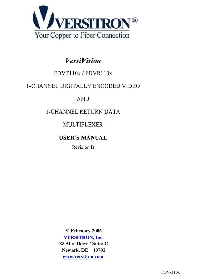 Versitron VersiVision FDVT110x user manual