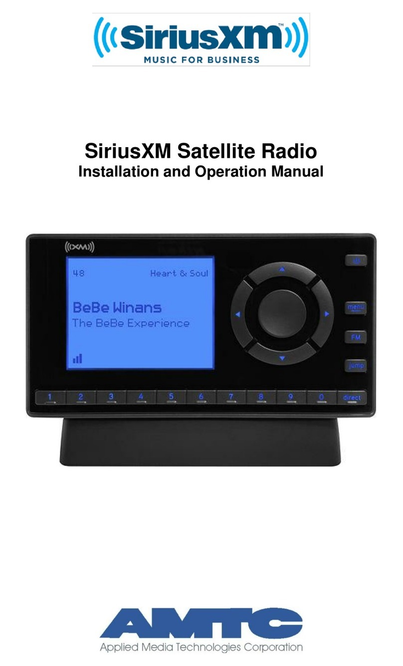 AMTC SiriusXM Installation and operation manual