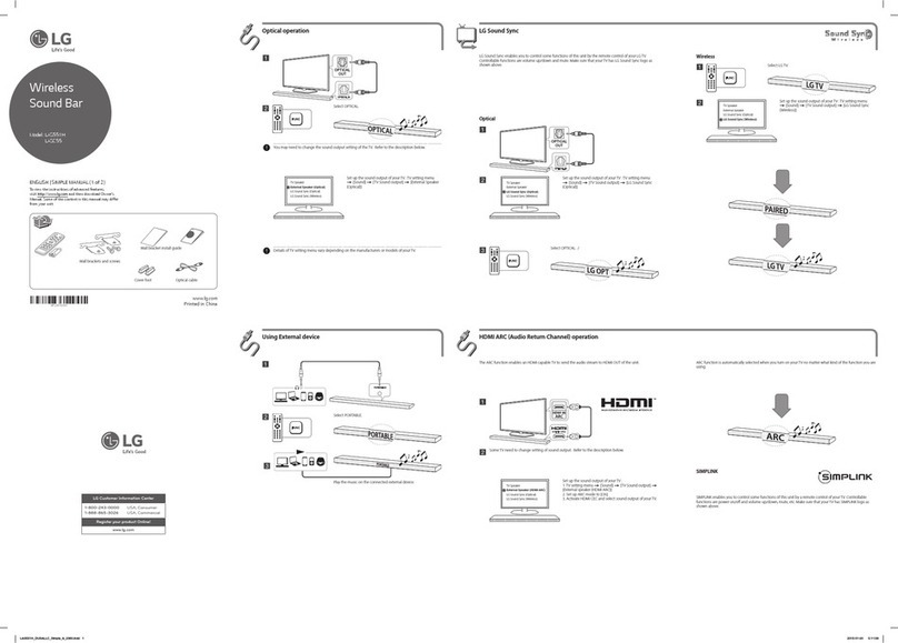 LG LAS551H Specification sheet