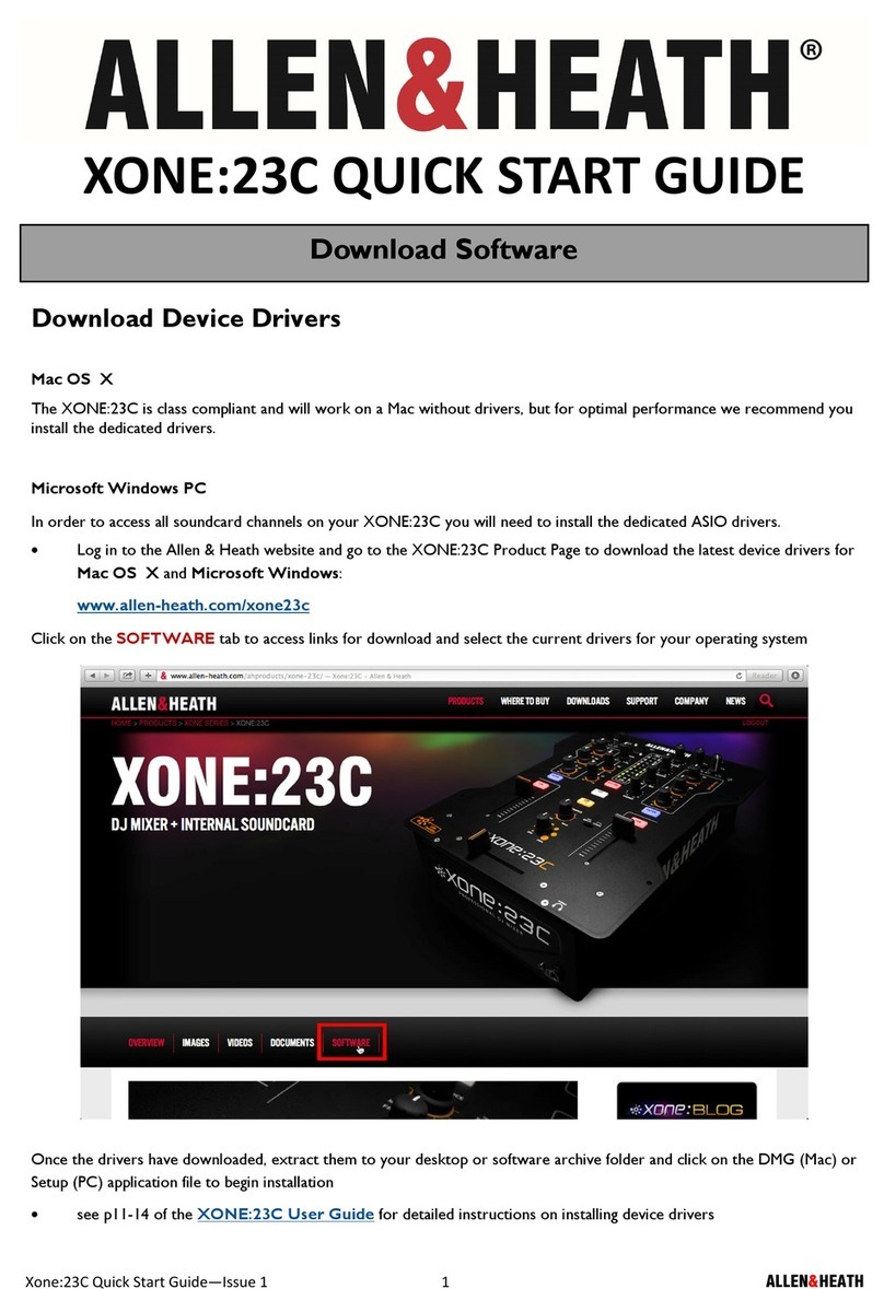 ALLEN & HEATH XONE:23C quick start guide