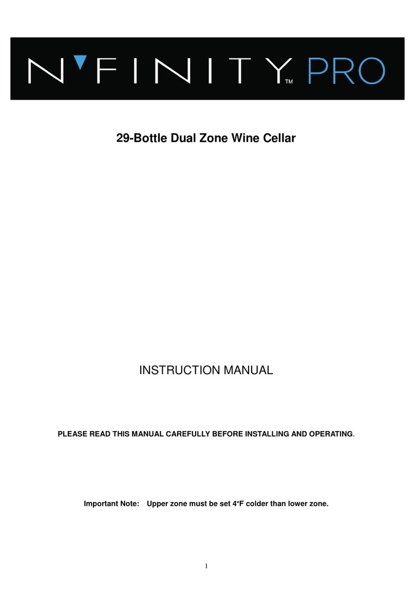 N’Finity Pro 29-Bottle Dual Zone Wine Cellar instruction manual
