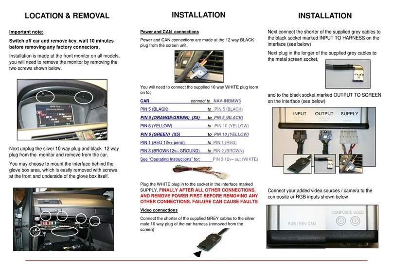 Nav TV NAV-INBMW3 operating instructions