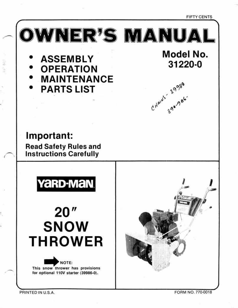 Yard-Man 31220-0 User manual