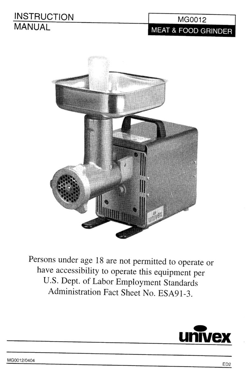 Univex MG0012 User manual