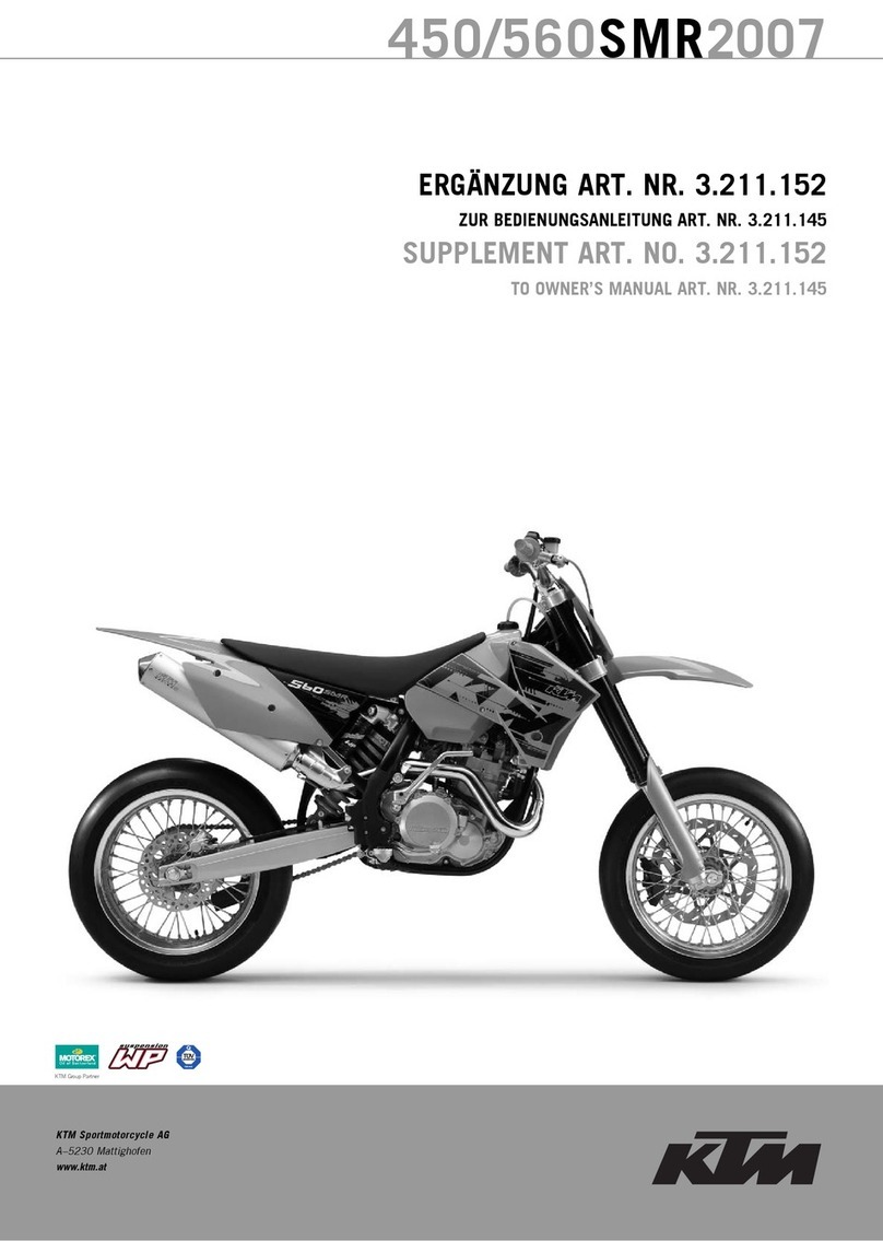 KTM 2007 SMR 450 User manual