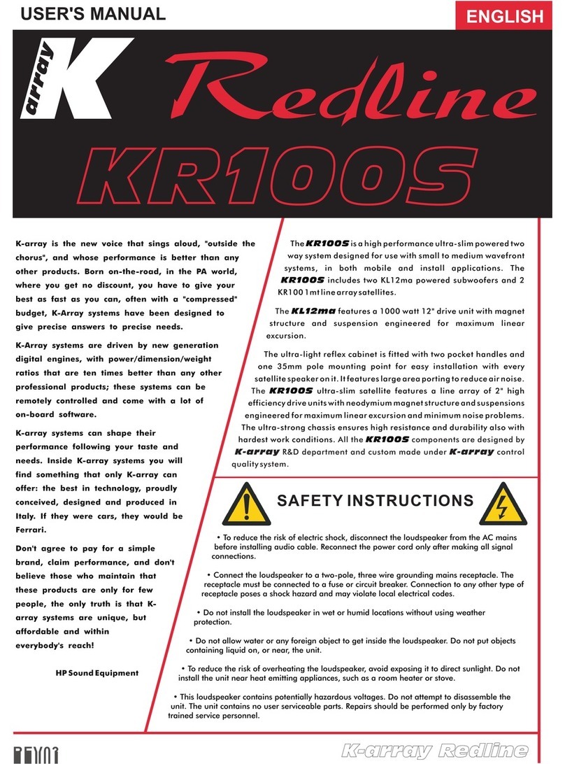 K-array Redline KR100S user manual