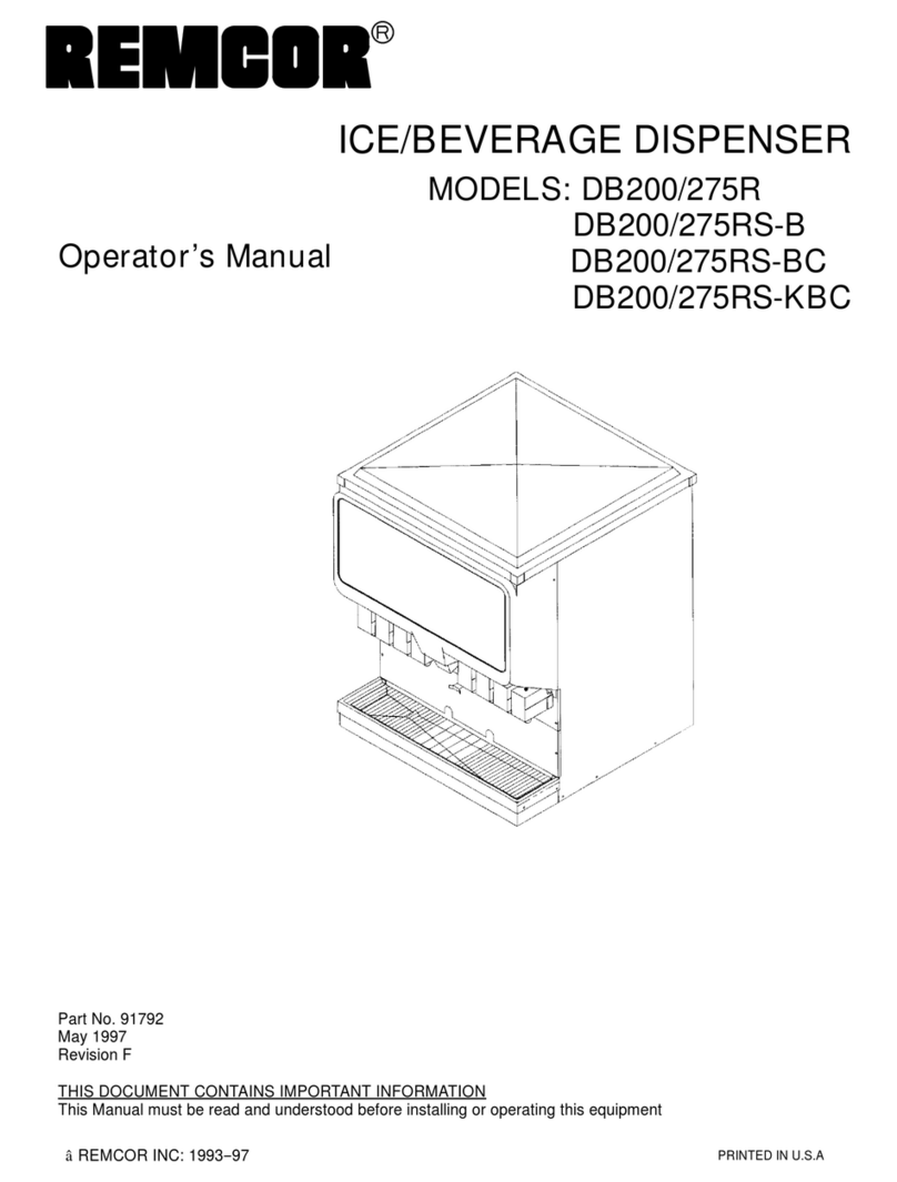 Remcor DB200/275R Operator's manual