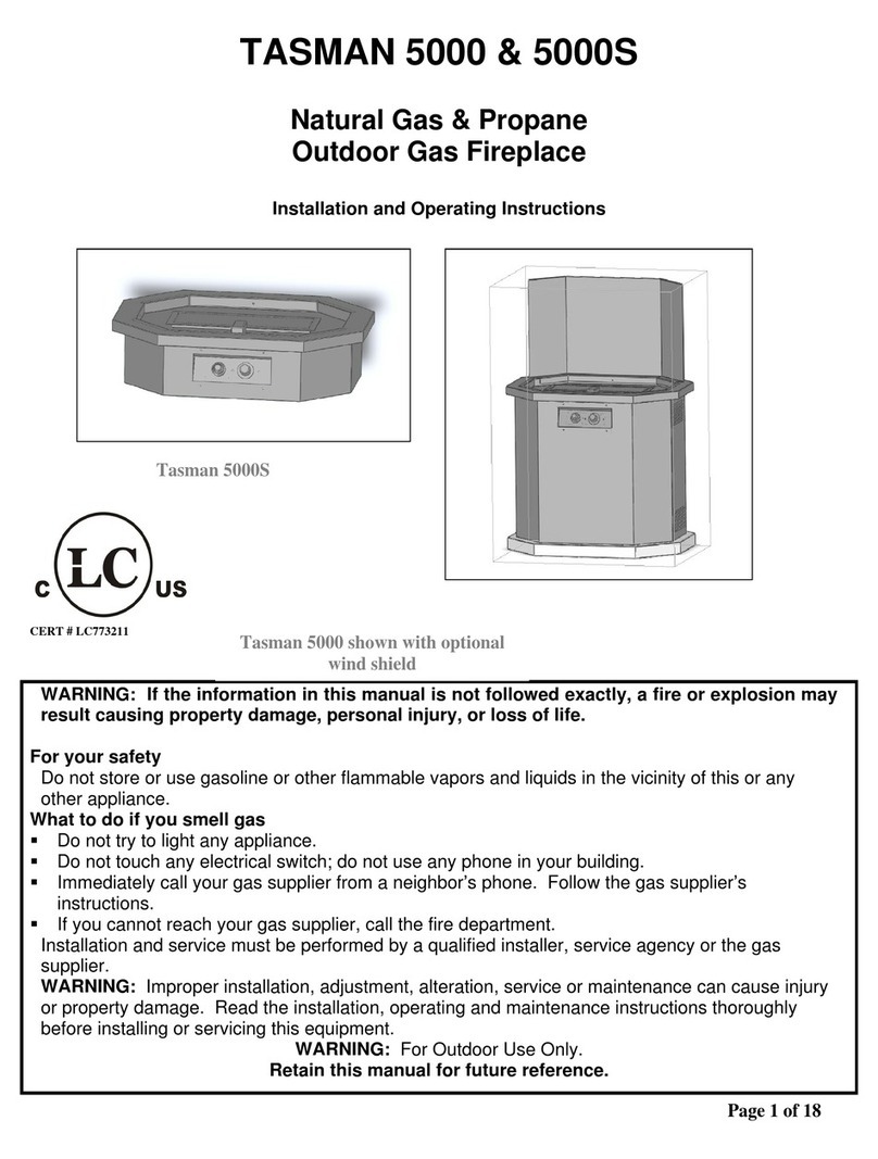 Savannah Heating TASMAN 5000 Installation and operating instructions