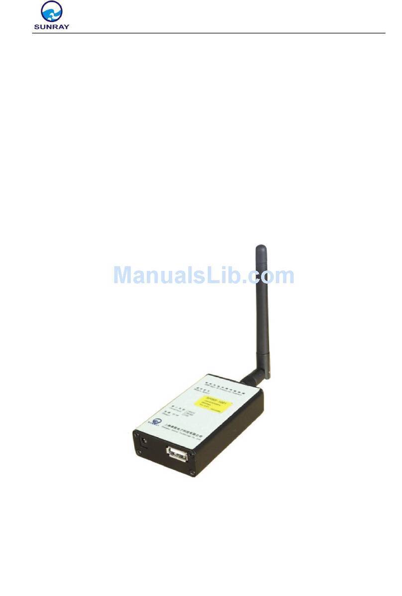 SUNRAY SRWF-Smart RF User manual