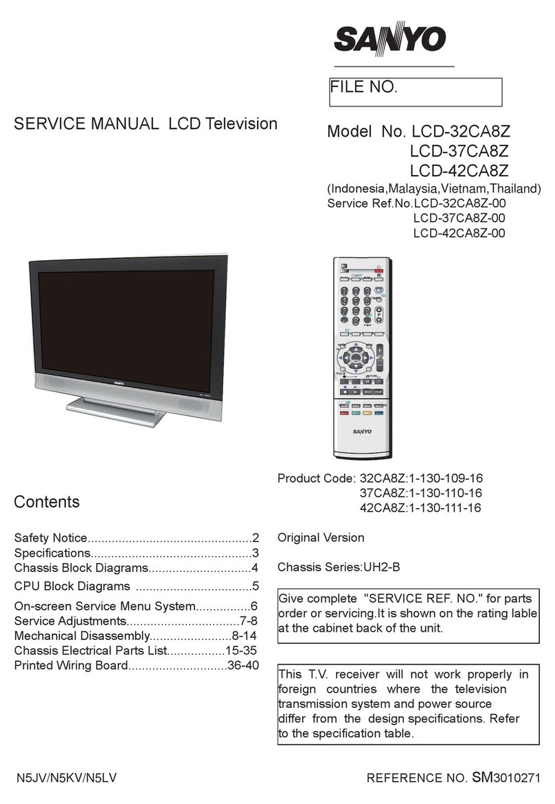 Sanyo LCD-32CA8Z User manual