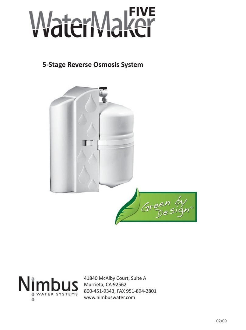 Nimbus Water Systems WaterMaker Five Reference manual Nimbus Water Systems WaterMaker Five Reference manual