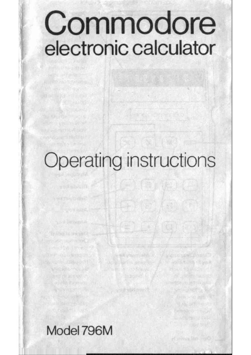 Commodore 796M operating instructions