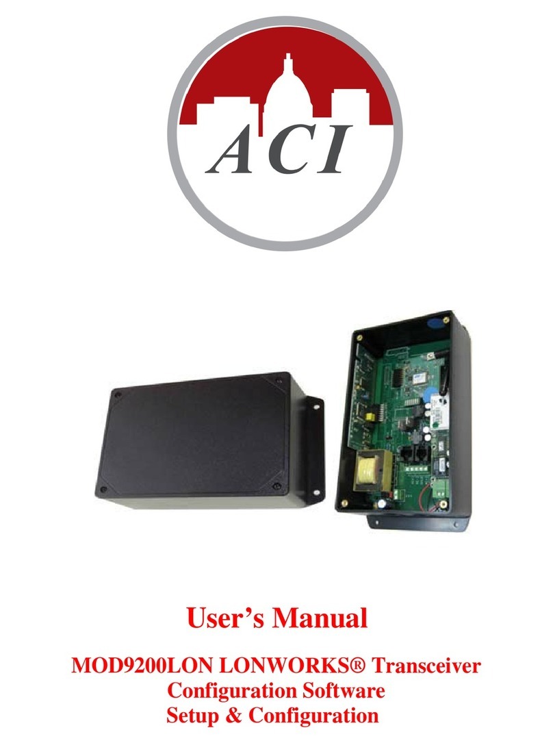 aci MOD9200LON LONWORKS user manual