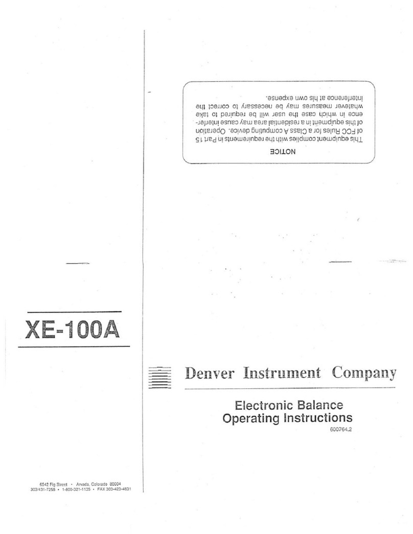 Denver Instrument XE-100A operating instructions