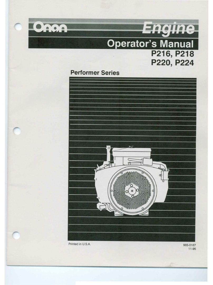 Onan Performer P216 User manual