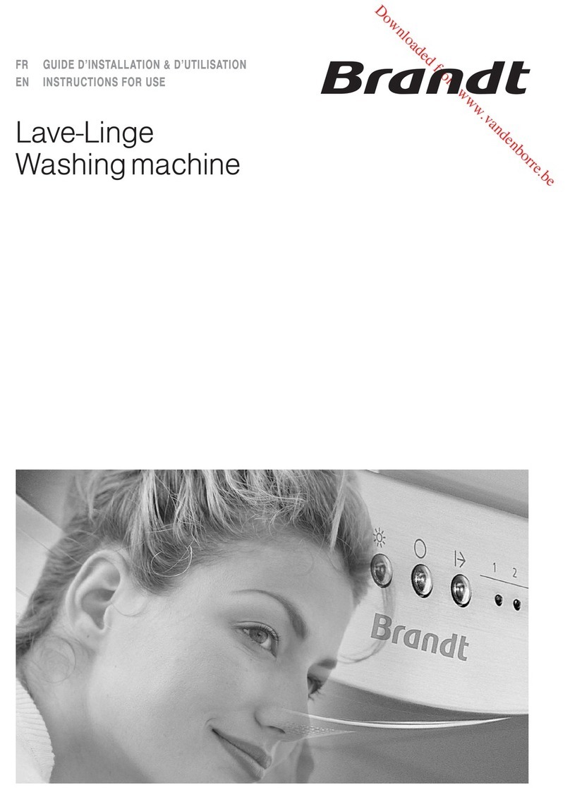 Brandt Washing machine Instructions for use Brandt Washing machine Instructions for use