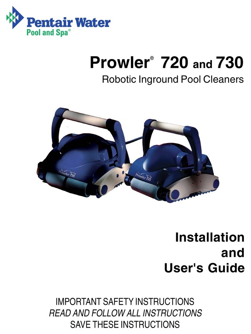 Pentair Pool Products Prowler 720 Installation and user guide