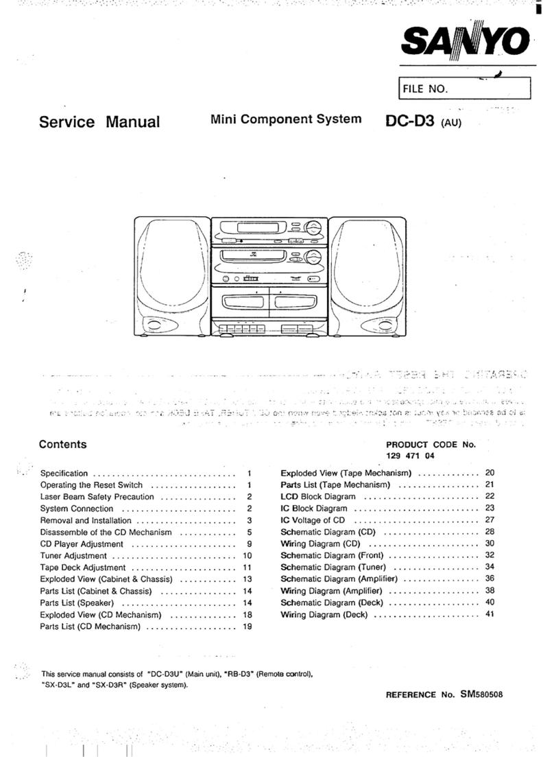 Sanyo DC-D3 User manual Sanyo DC-D3 User manual