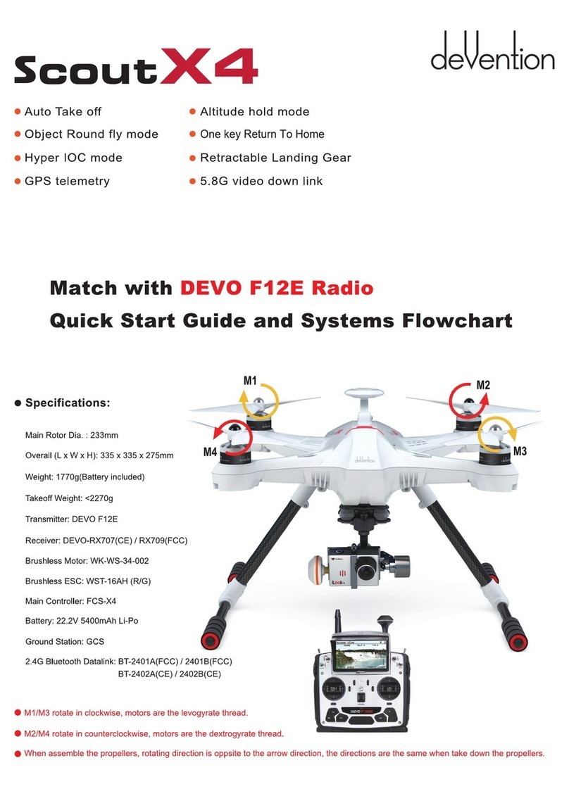 devention Scout X4 Quick start guide and systems flowchart
