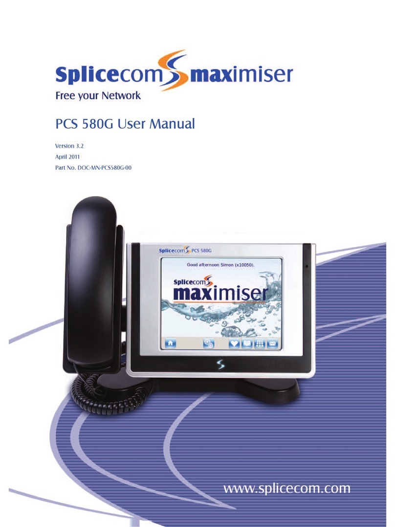 Splicecom PCS 580G User manual Splicecom PCS 580G User manual