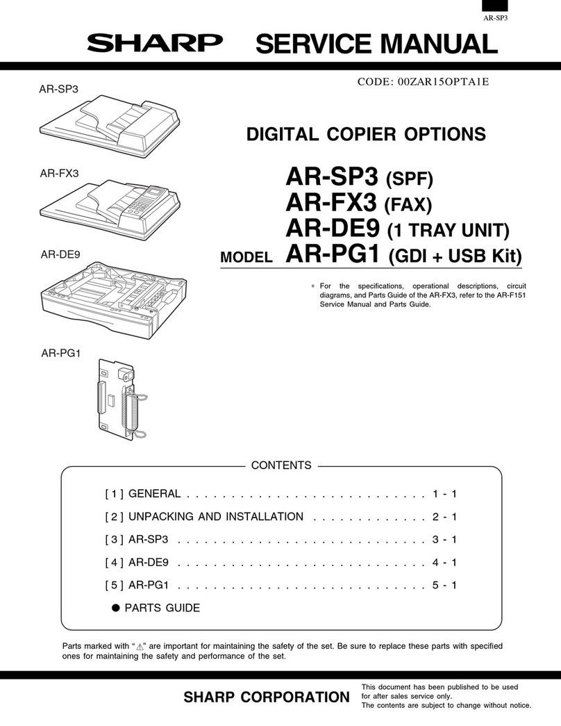 Sharp AR-SP3 (SPF) User manual