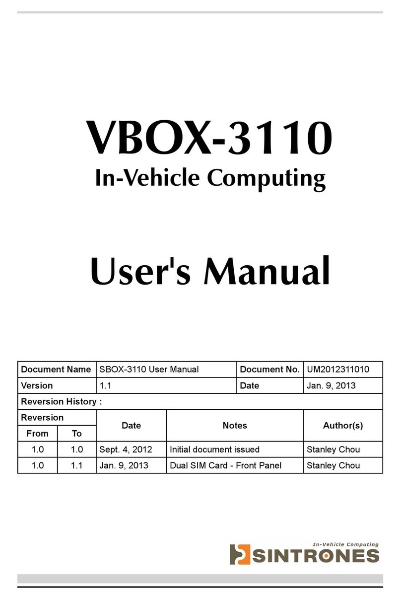 Sintrones VBOX-3110 User manual