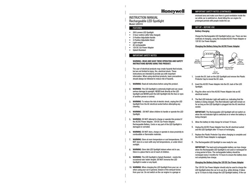 Honeywell LED310 instruction manual