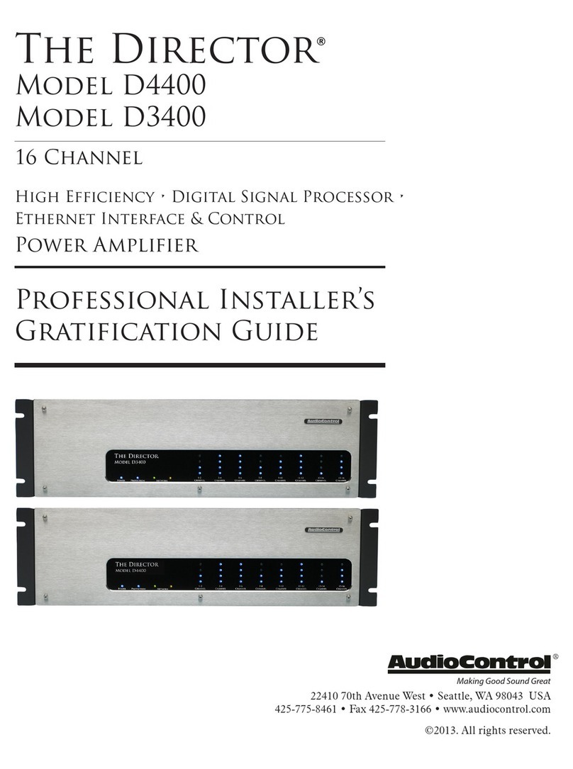 Audio Control The Director D4400 Professional installer's gratification guide