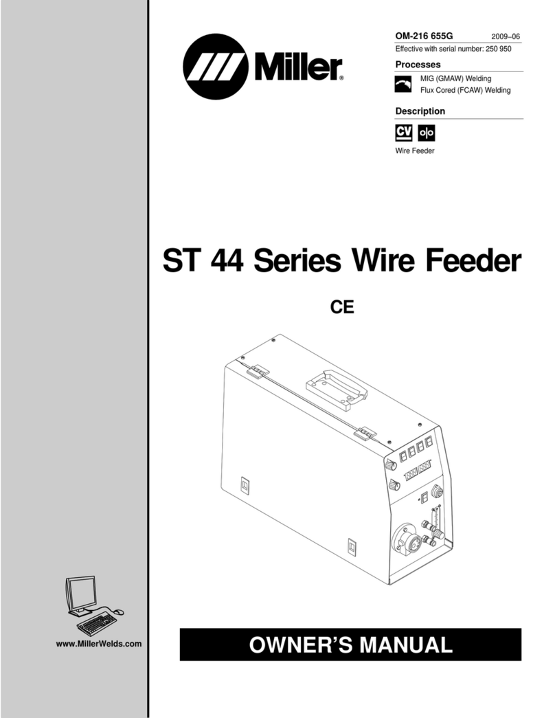 Miller ST 44 Series Wire Feeder owner's manual