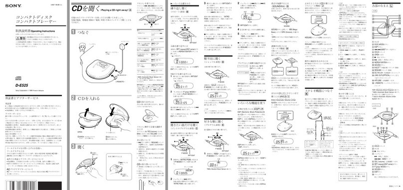 Sony D-E525 operating instructions