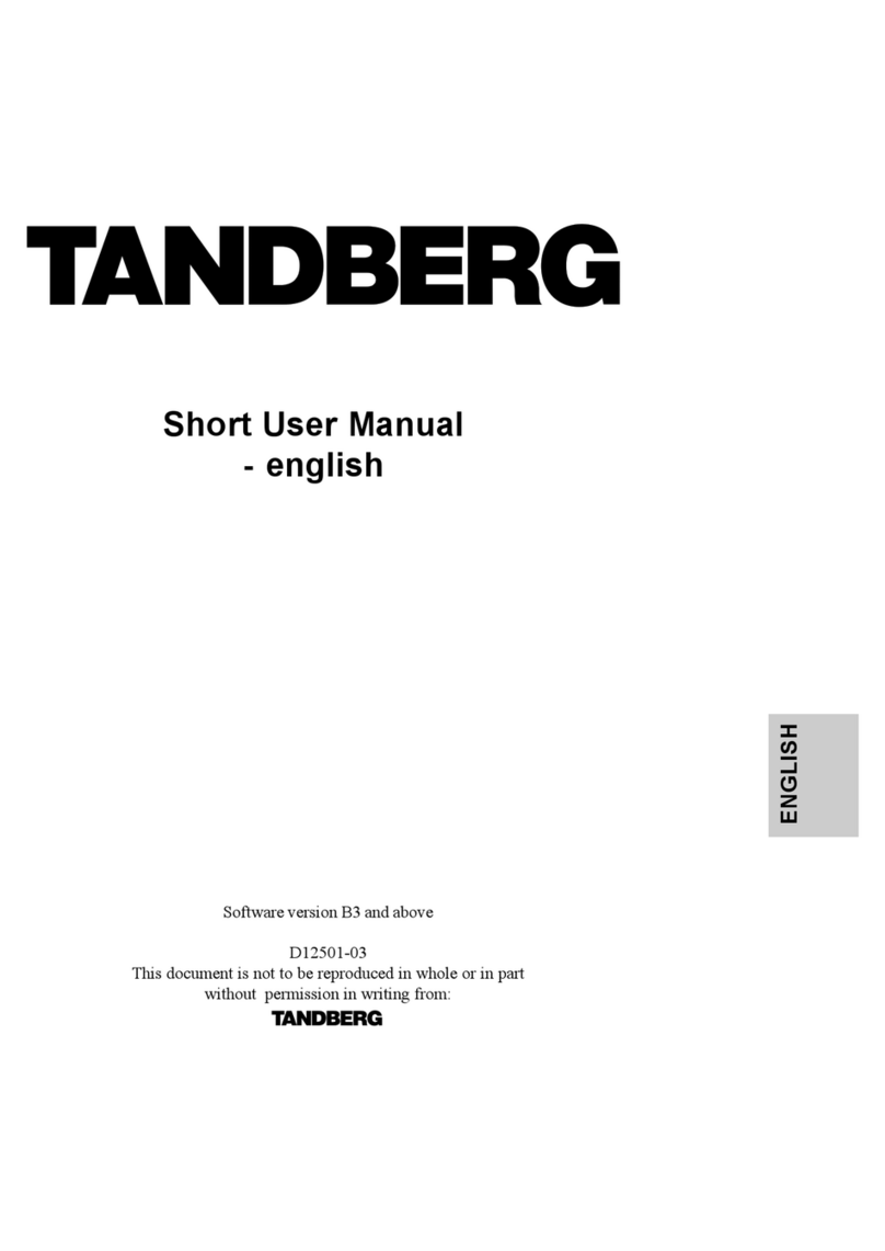 TANDBERG Videoconferencing System Short user manual