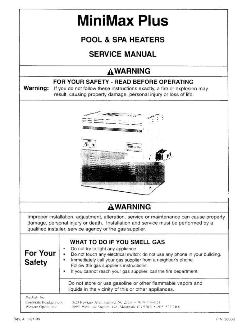 Pentair MiniMax Plus, PowerMax MiniMax Service manual