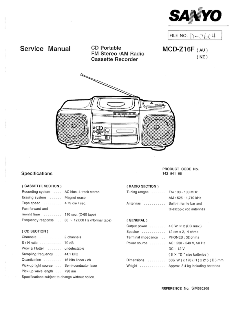 Sanyo MCD-Z16F User manual