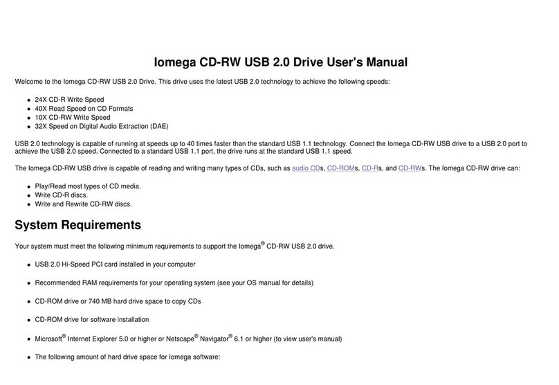 Iomega USB 2.0 User manual Iomega USB 2.0 User manual