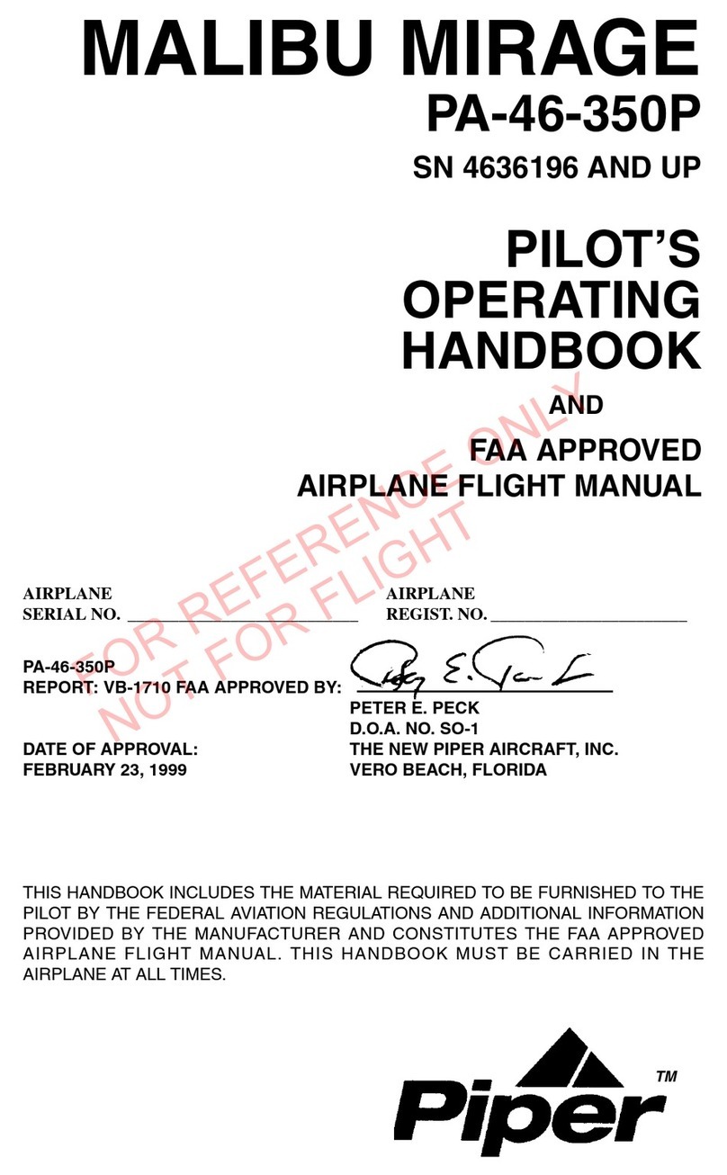 Piper PA-46-350P Malibu Mirage User manual