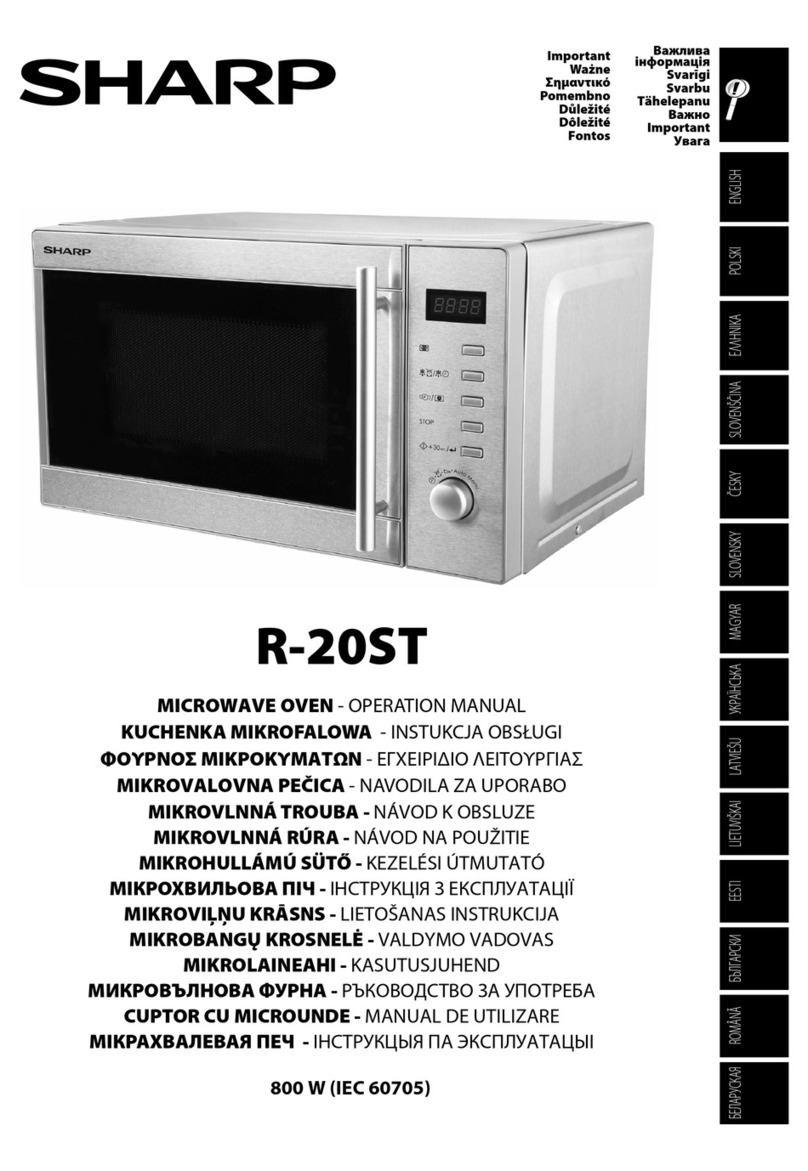 Sharp R-20ST User manual