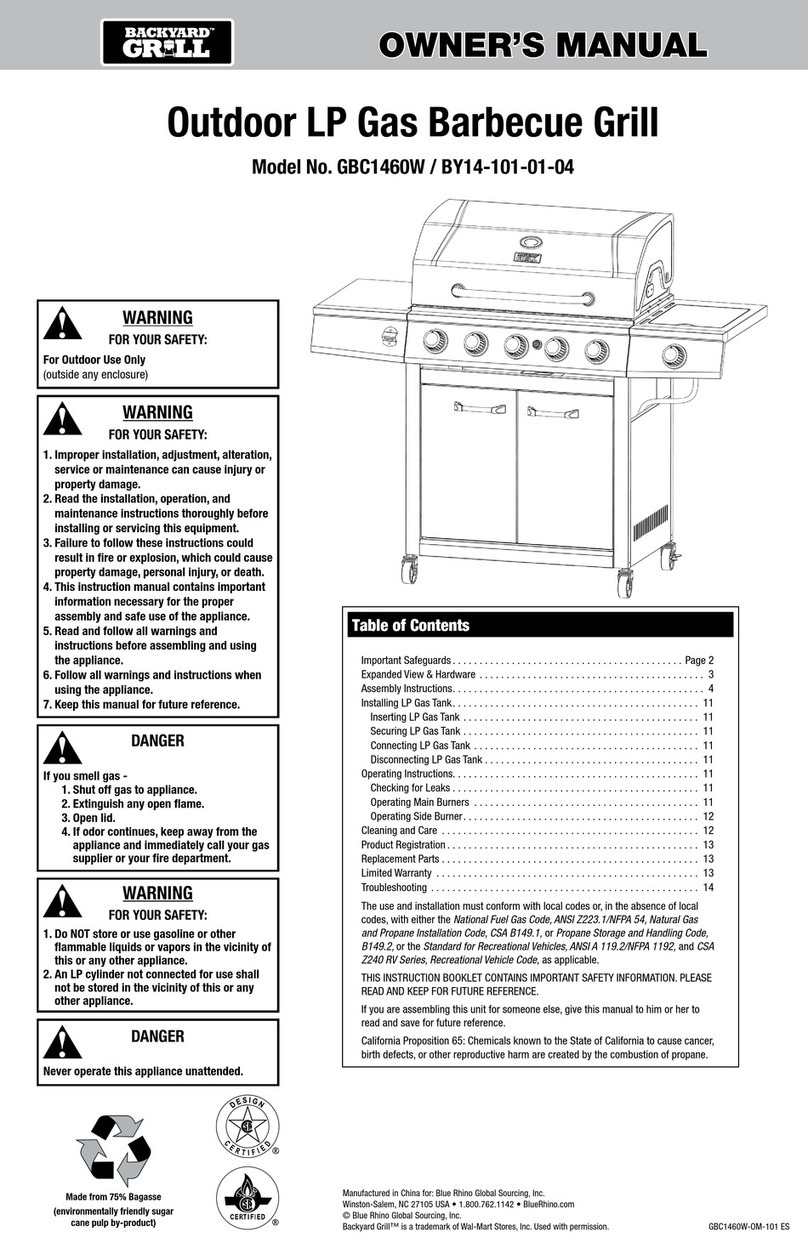 Backyard GBC1460W owner's manual
