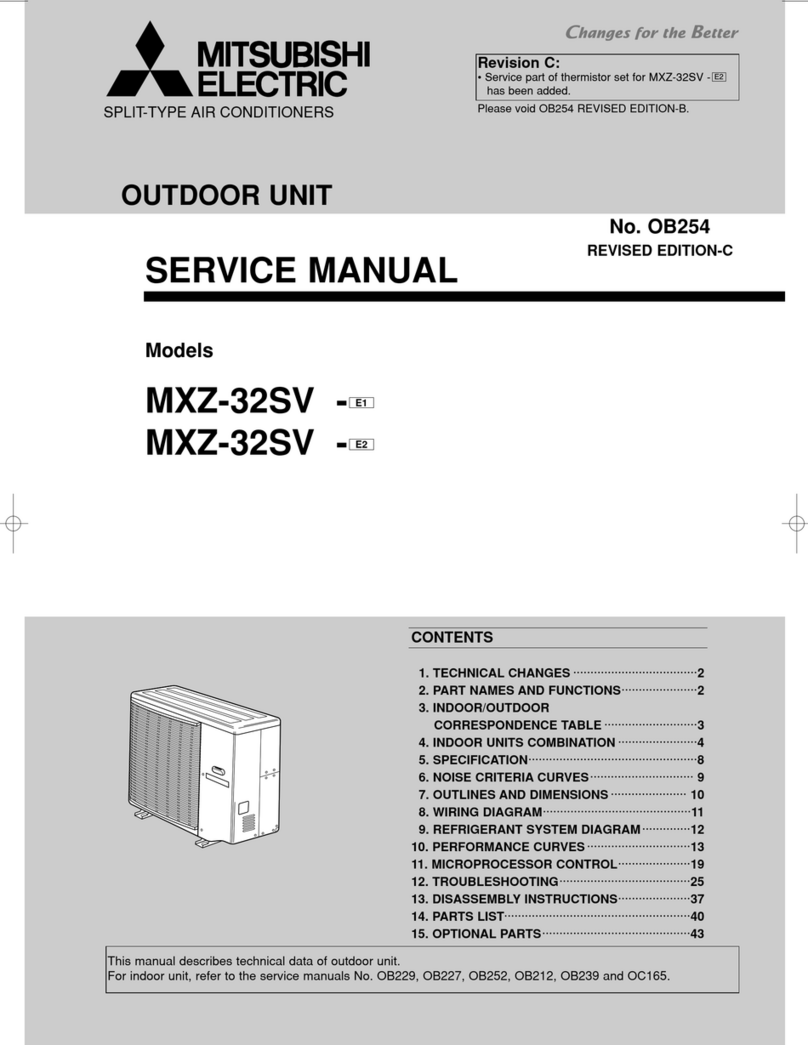 Mitsubishi Electric MXZ-32SV-E1 User manual Mitsubishi Electric MXZ-32SV-E1 User manual