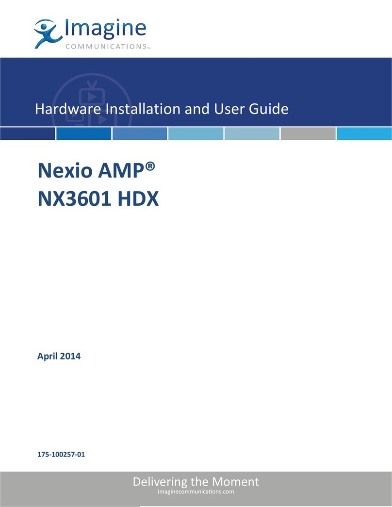 Imagine Nexio AMP NX3601 HDX Hardware installation and user's guide