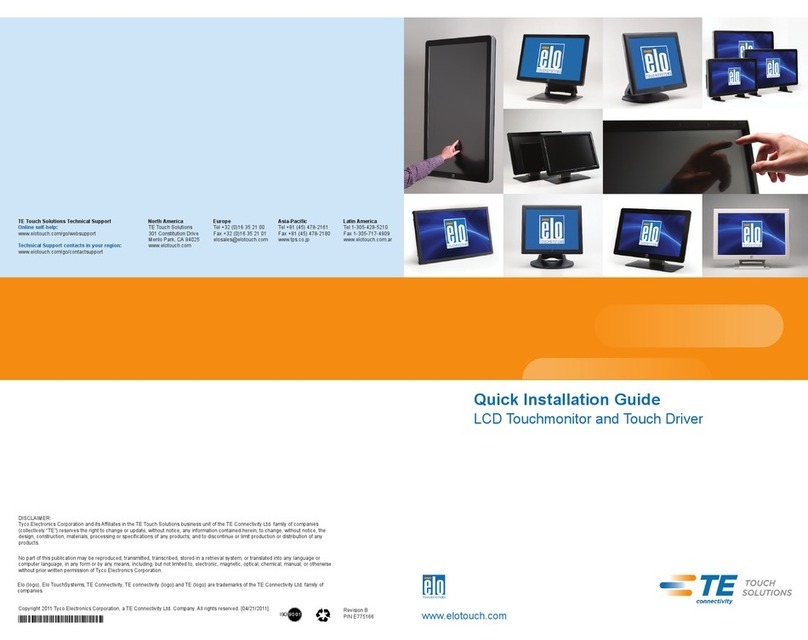 Elo TouchSystems LCD Touchmonitor and Touch Driver User manual