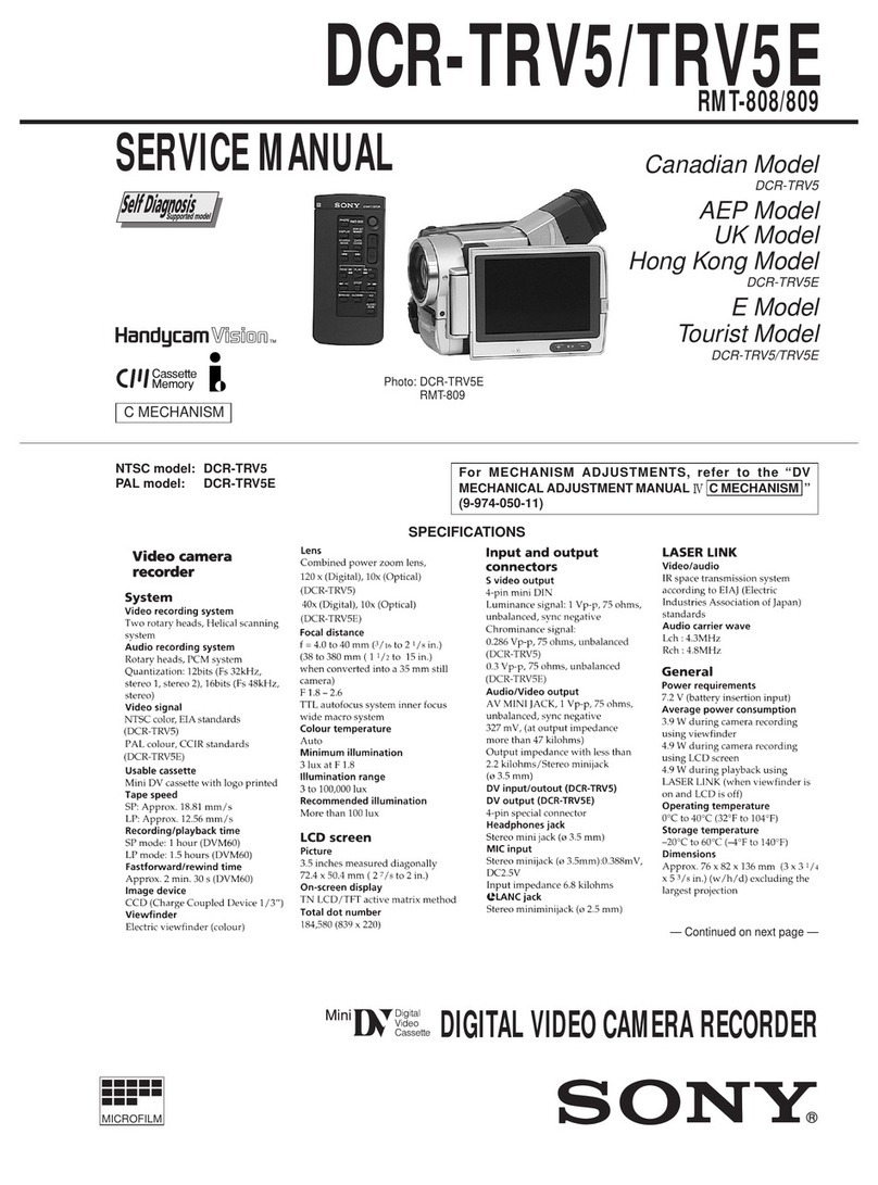 Sony Handycam Vision DCR-TRV5 User manual