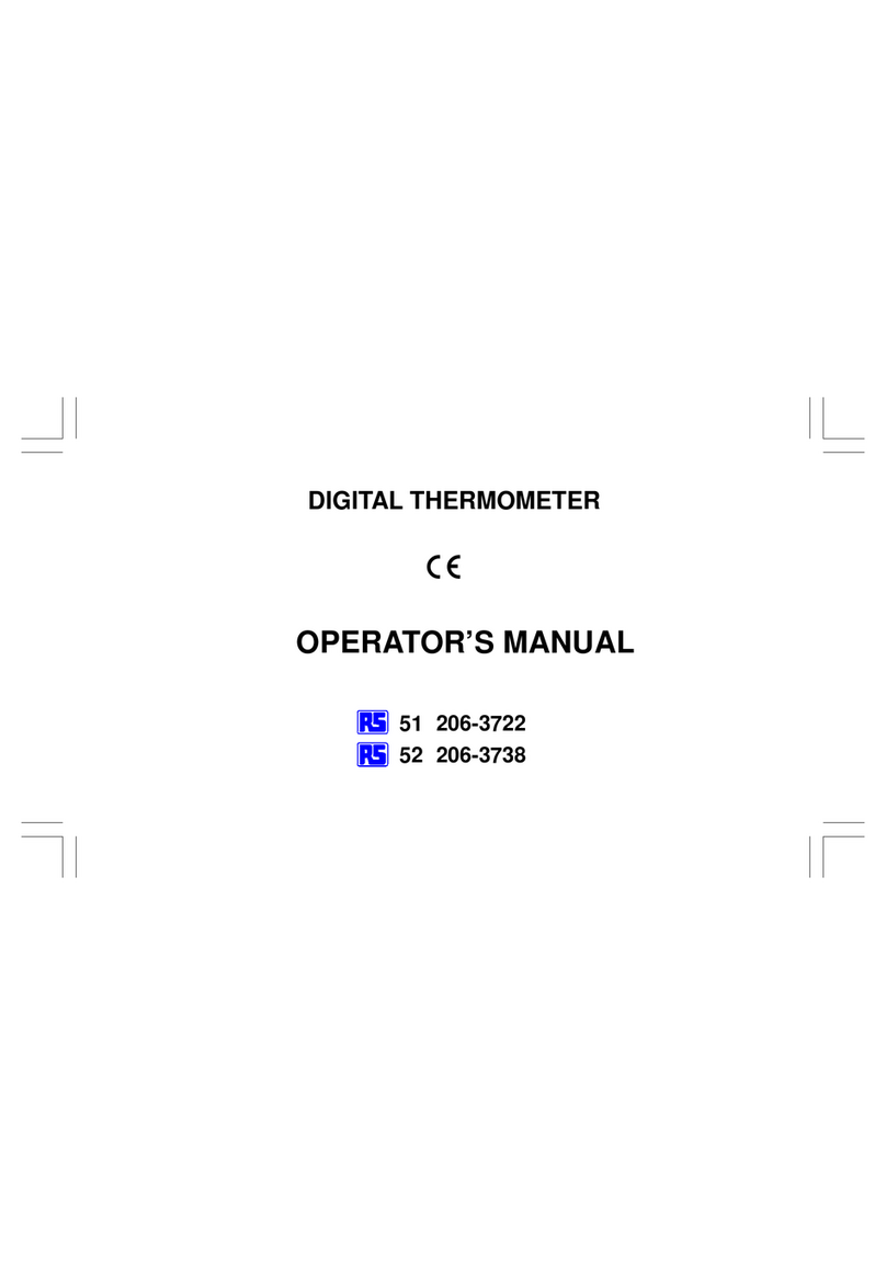 RS Components 51 206-3722 Operator's manual