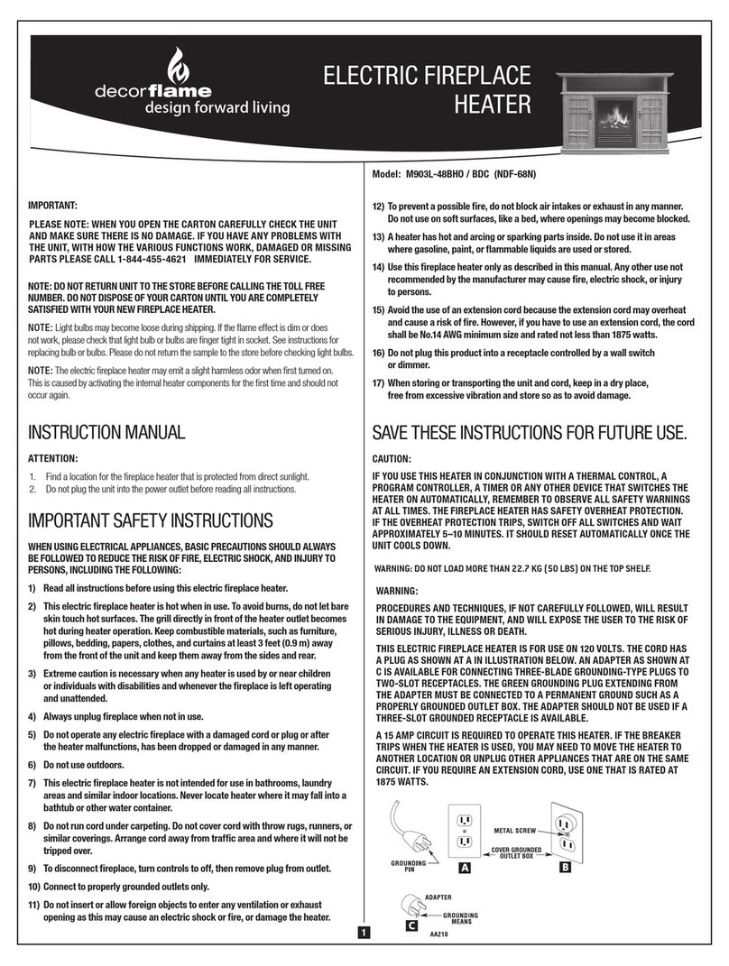 decorflame M903L-48BHO User manual