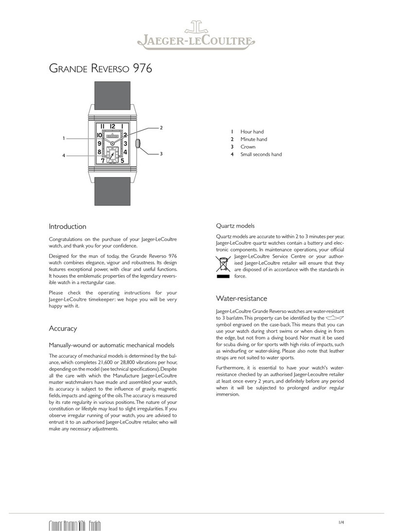 Jaeger-leCoultre Grande Reverso 976 owner's manual
