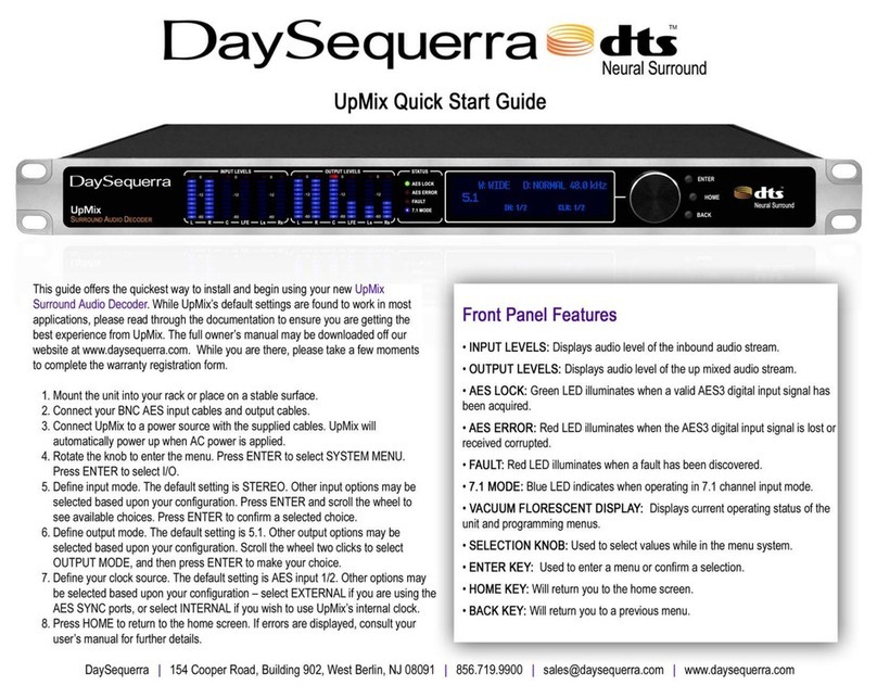 DaySequerra UpMix User manual