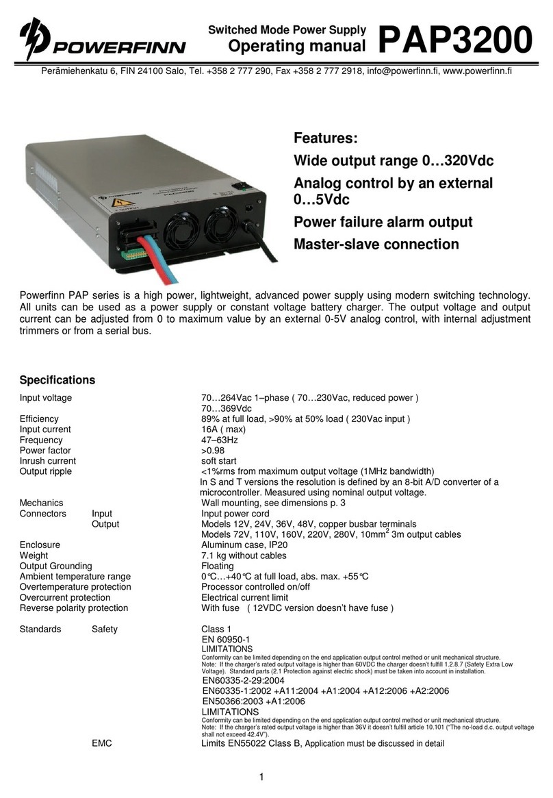 Powerfinn PAP3200 operating manual