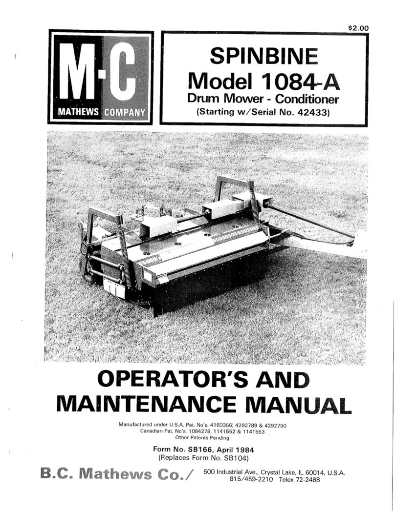 mathews company spinbine 1084-a Operator and  maintenance manual