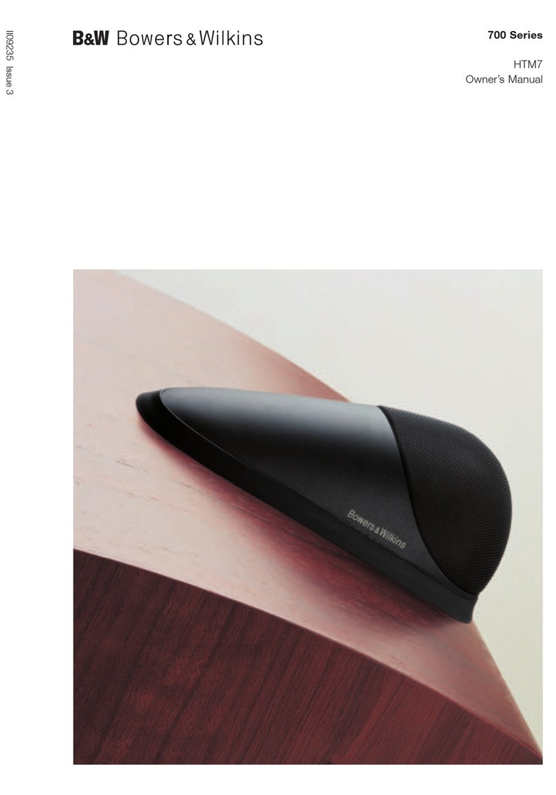 Bowers & Wilkins HTM7 700 Series owner's manual Bowers & Wilkins HTM7 700 Series owner's manual